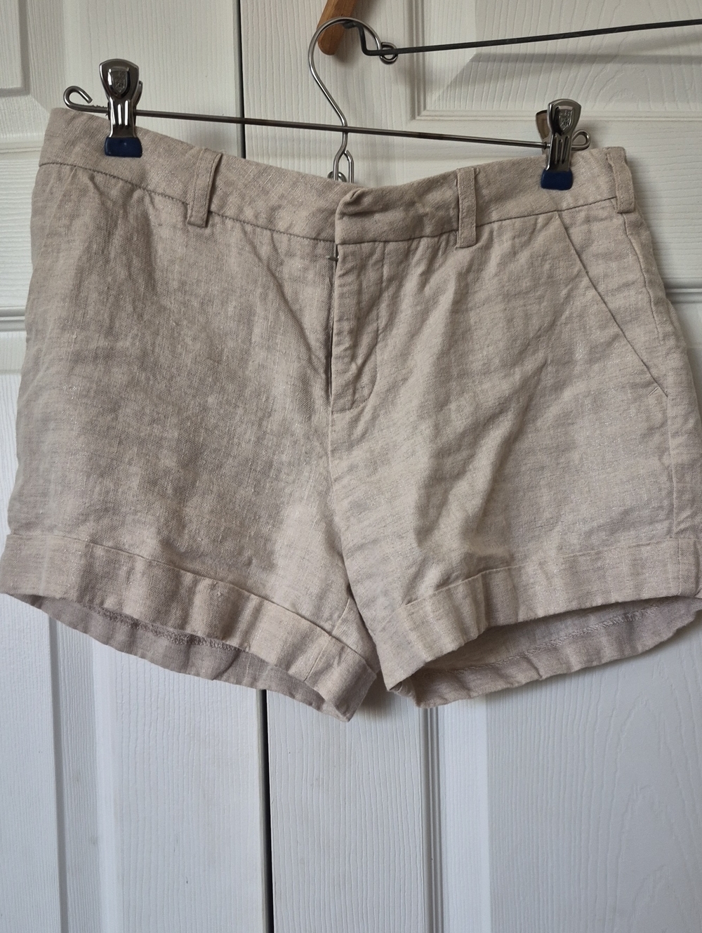 Tart Natural Linen-Blend Rolled Hem Shorts